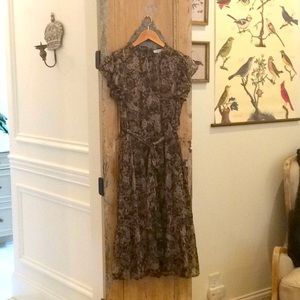 NWOT MOON RIVER RUFFLED PAISLEY PRINT DRESS SIZE M